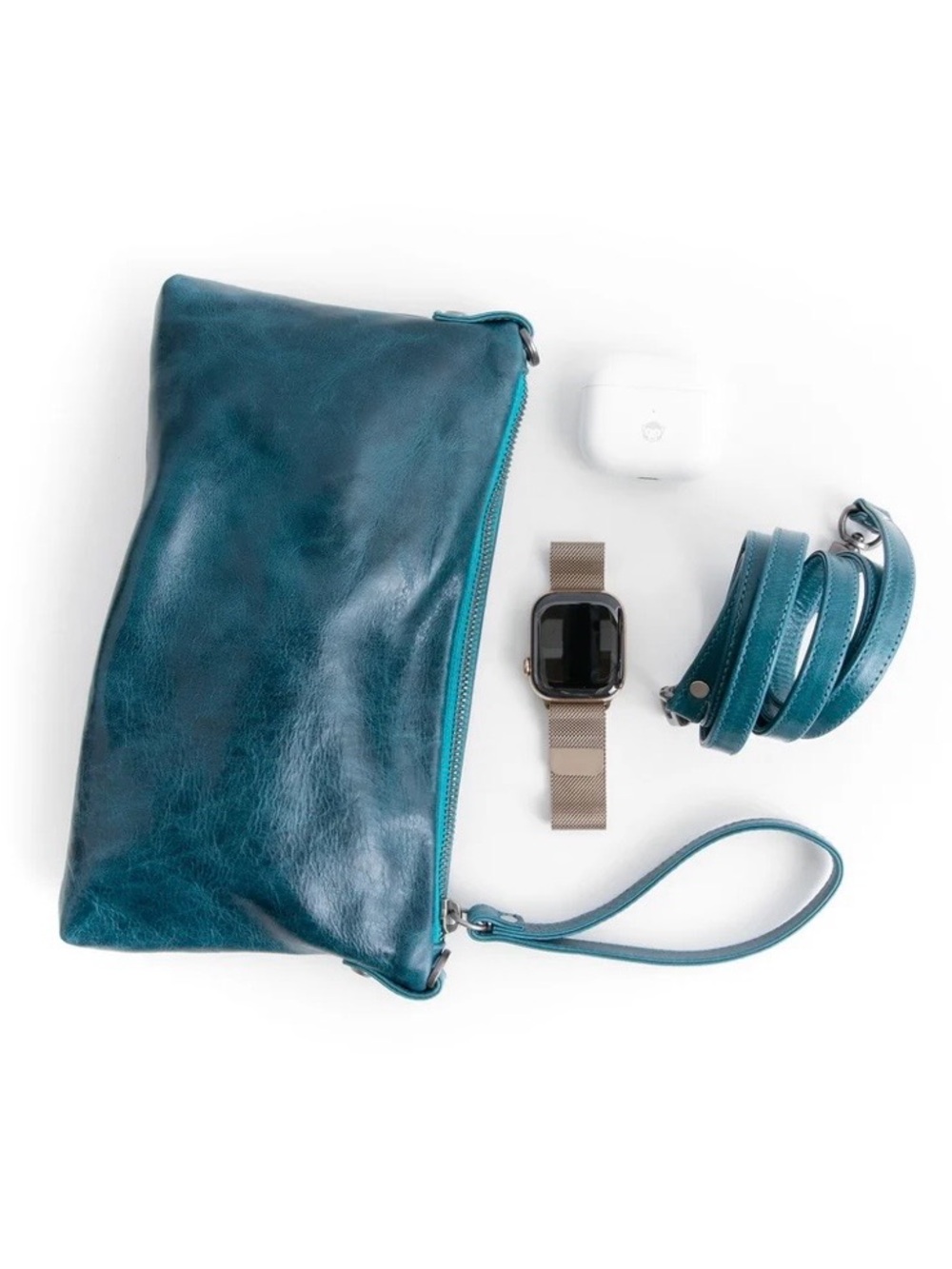Rough & Tumble Tourmaline Leather Wristlet